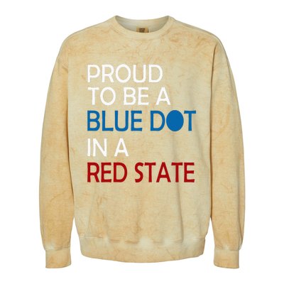 Proud To Be A Blue Dot In A Red State Vote Kamala Colorblast Crewneck Sweatshirt