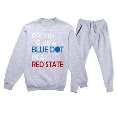 Proud To Be A Blue Dot In A Red State Vote Kamala Premium Crewneck Sweatsuit Set