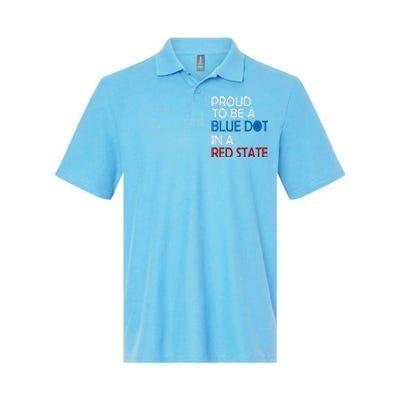 Proud To Be A Blue Dot In A Red State Vote Kamala Softstyle Adult Sport Polo