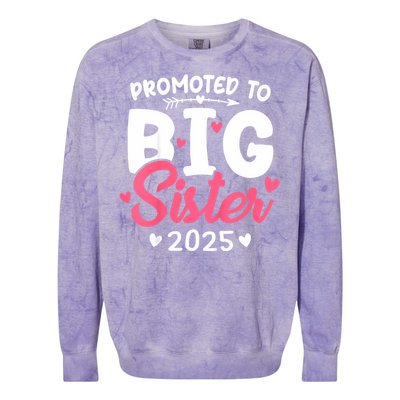 Promoted To Big Sister 2025 Im Going To Be A Big Sister 2025 Colorblast Crewneck Sweatshirt