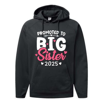 Promoted To Big Sister 2025 Im Going To Be A Big Sister 2025 Performance Fleece Hoodie