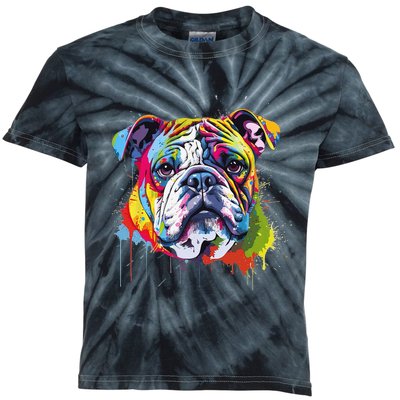 Proud To Be A Bulldog Lover Kids Tie-Dye T-Shirt