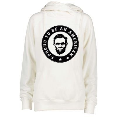 Proud To Be An American Abraham Lincoln Inspirational Quote Abe Lincoln Quote Womens Funnel Neck Pullover Hood