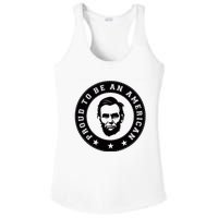 Proud To Be An American Abraham Lincoln Inspirational Quote Abe Lincoln Quote Ladies PosiCharge Competitor Racerback Tank