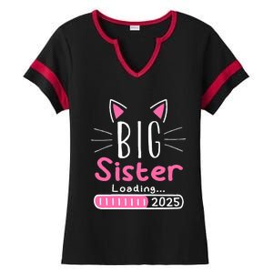 Promoted To Big Sister 2025 Im Going To Be A Big Sister 2025 Ladies Halftime Notch Neck Tee