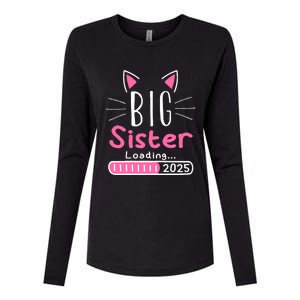 Promoted To Big Sister 2025 Im Going To Be A Big Sister 2025 Womens Cotton Relaxed Long Sleeve T-Shirt