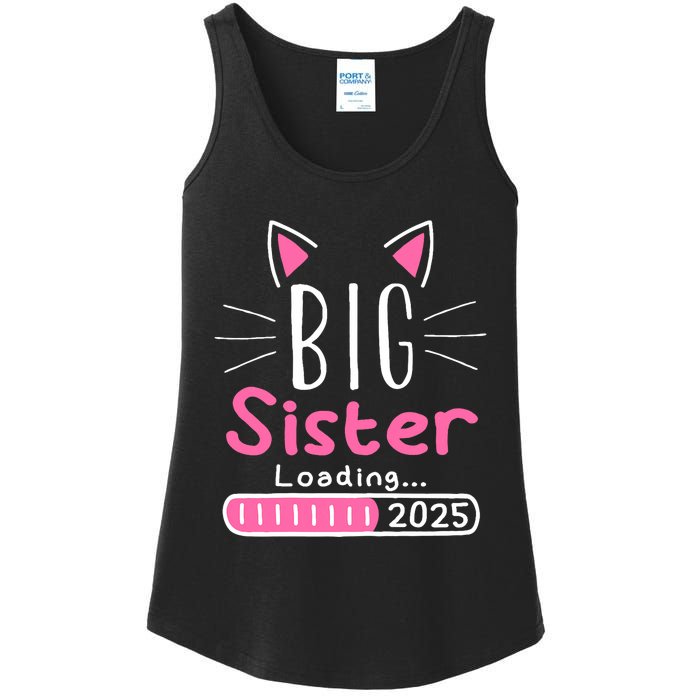 Promoted To Big Sister 2025 Im Going To Be A Big Sister 2025 Ladies Essential Tank