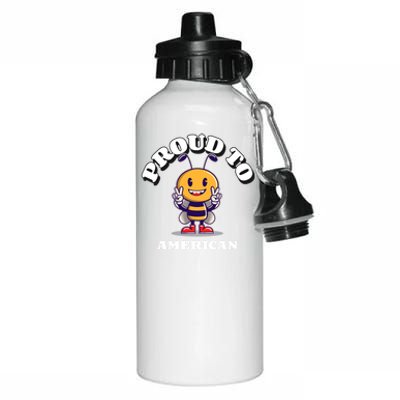 Proud To Bee American Funny Gift Aluminum Water Bottle 