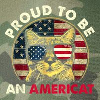 Proud To Be An Americat Funny Cat American Flag 4th Of July Legacy Tie Dye Trucker Hat