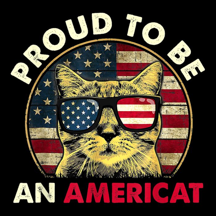 Proud To Be An Americat Funny Cat American Flag 4th Of July City Backpack