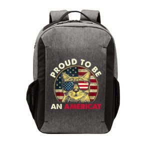 Proud To Be An Americat Funny Cat American Flag 4th Of July Vector Backpack