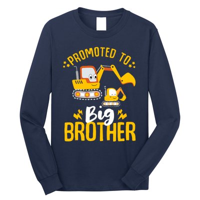 Promoted To Big Brother 2025 Construction Excavators Long Sleeve Shirt