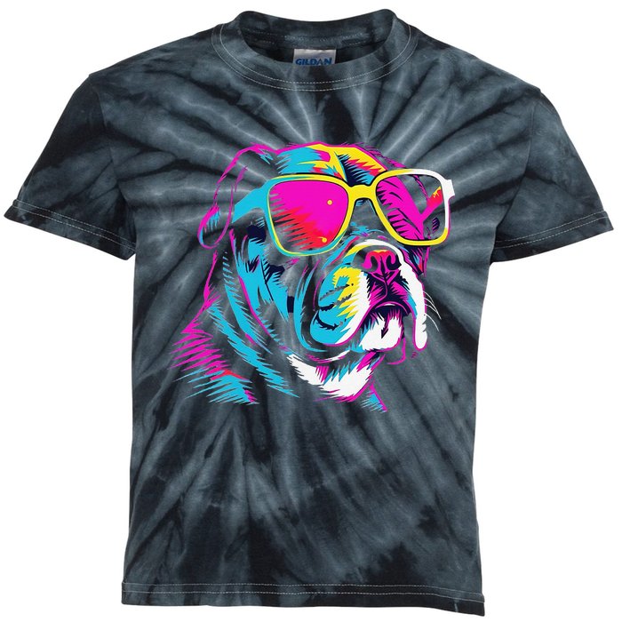 Proud To Be A Bulldog Lover Kids Tie-Dye T-Shirt