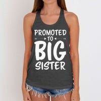 Promoted To Big Sister Big Sister Women's Knotted Racerback Tank