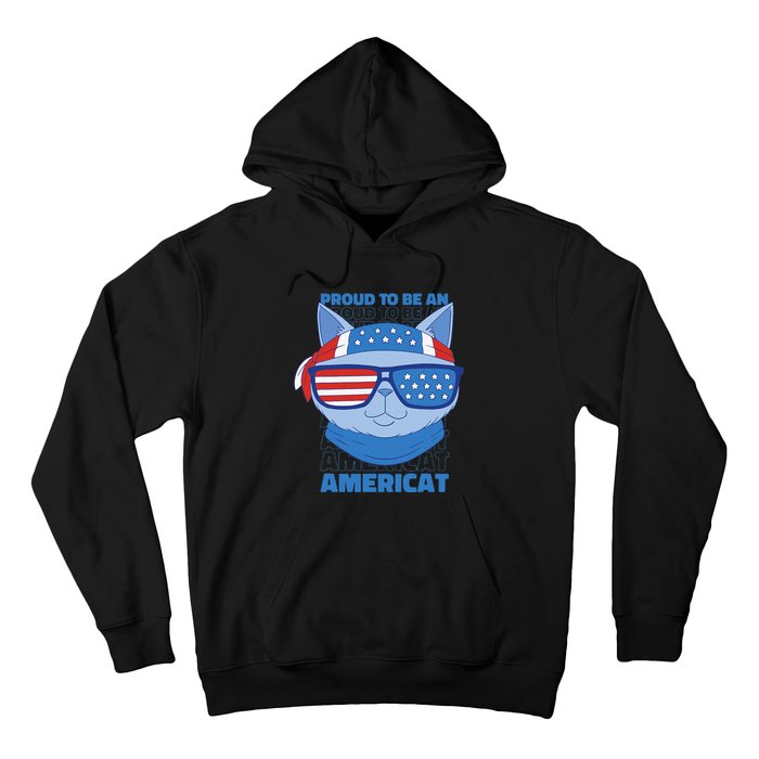 Proud To Be An Americat 4th Of July Americat US Flag Hoodie