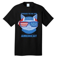 Proud To Be An Americat 4th Of July Americat US Flag Tall T-Shirt