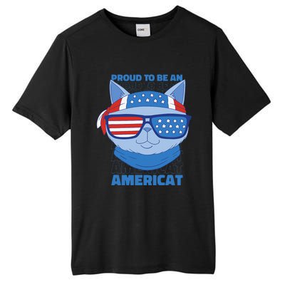 Proud To Be An Americat 4th Of July Americat US Flag Tall Fusion ChromaSoft Performance T-Shirt