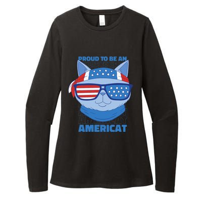 Proud To Be An Americat 4th Of July Americat US Flag Womens CVC Long Sleeve Shirt