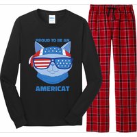 Proud To Be An Americat 4th Of July Americat US Flag Long Sleeve Pajama Set