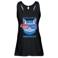 Proud To Be An Americat 4th Of July Americat US Flag Ladies Essential Flowy Tank