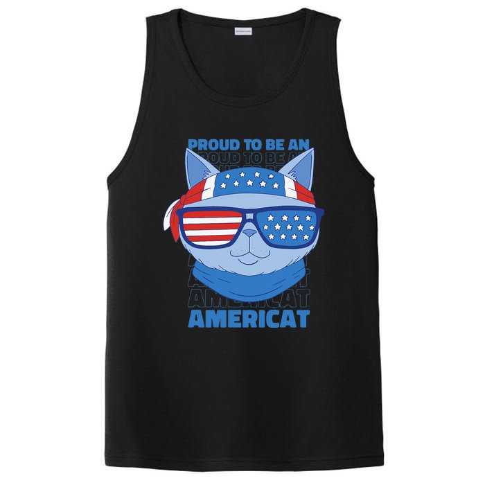 Proud To Be An Americat 4th Of July Americat US Flag PosiCharge Competitor Tank