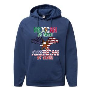 Proud To Be A Mexican American Gift Performance Fleece Hoodie