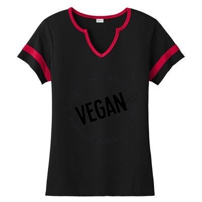 Proud To Be Vegan Ladies Halftime Notch Neck Tee