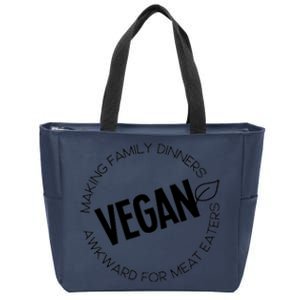 Proud To Be Vegan Zip Tote Bag