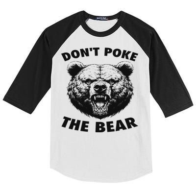 Poke The Bear Funny Bear Gifts For Women Bear Lover Kids Colorblock Raglan Jersey