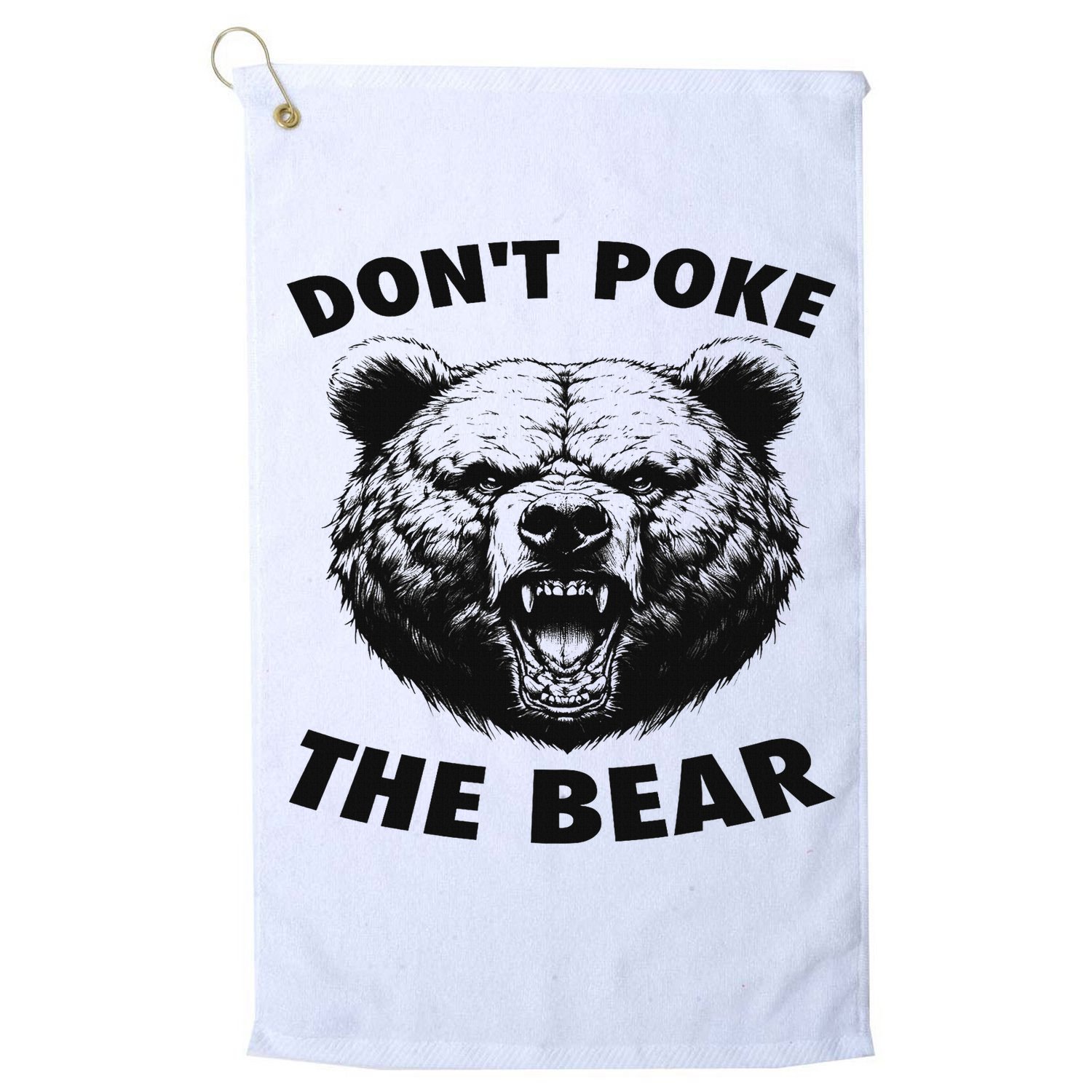 Poke The Bear Funny Bear Gifts For Women Bear Lover Golf Towel
