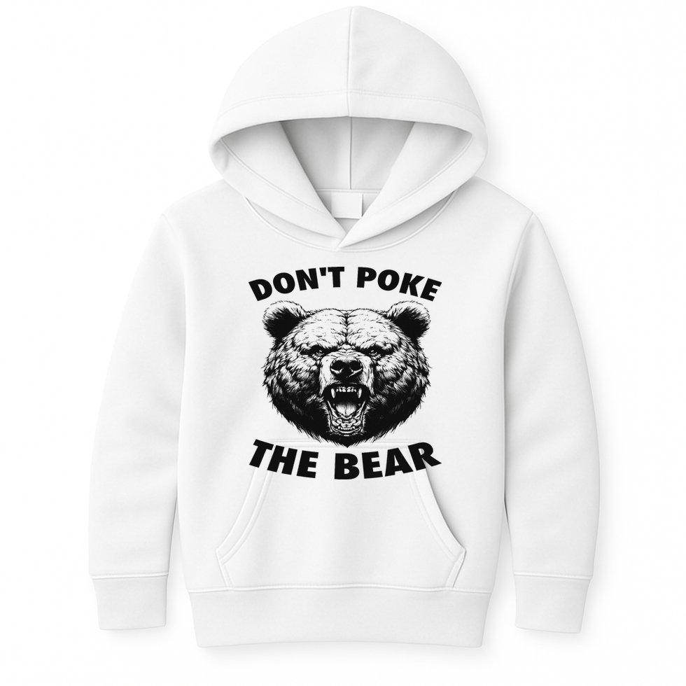 Poke The Bear Funny Bear Gifts For Women Bear Lover Kids Hoodie