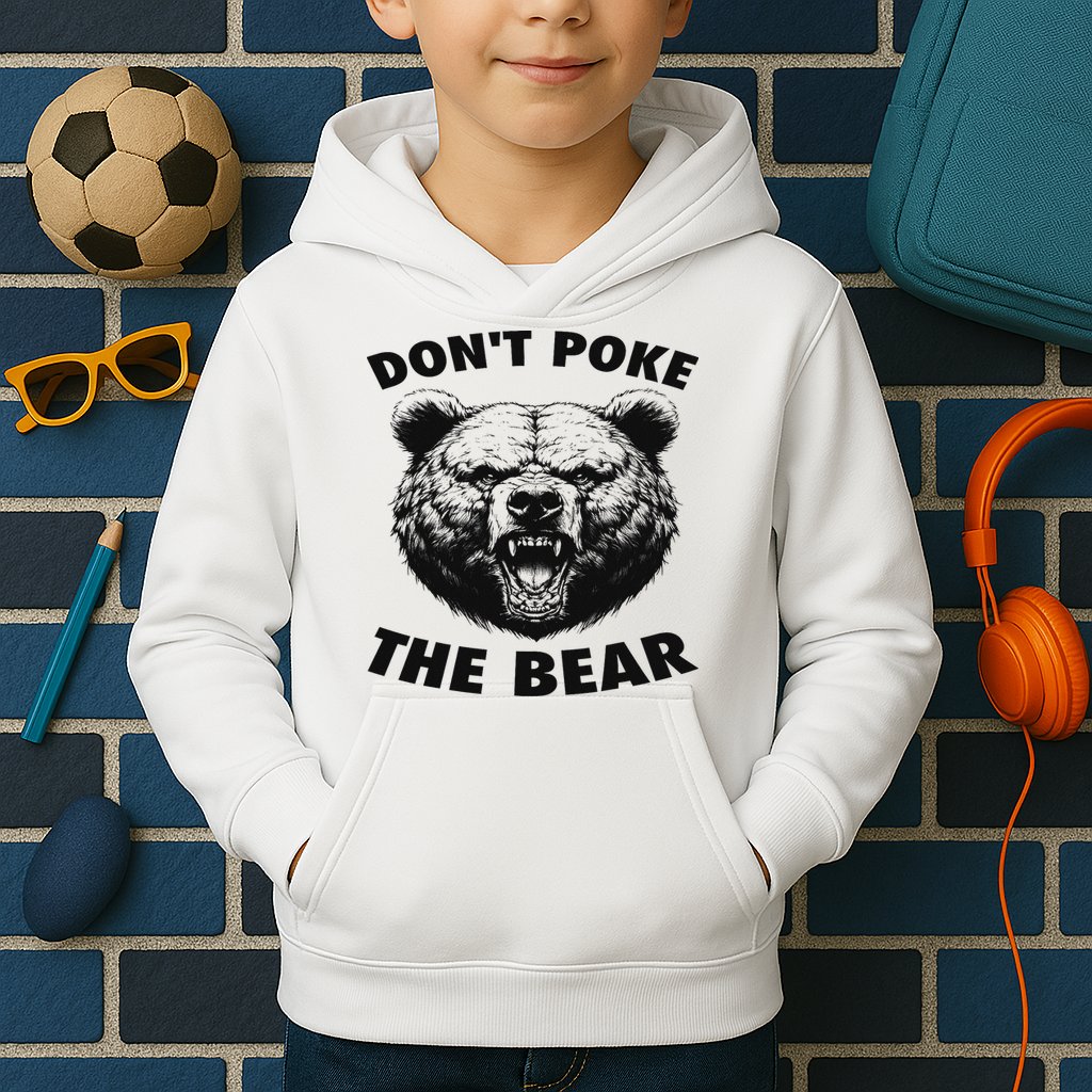 Poke The Bear Funny Bear Gifts For Women Bear Lover Kids Hoodie