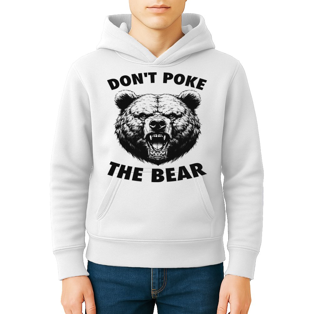 Poke The Bear Funny Bear Gifts For Women Bear Lover Kids Hoodie