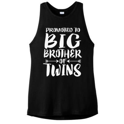 Promoted To Big Brother Of Twins Ladies PosiCharge Tri-Blend Wicking Tank