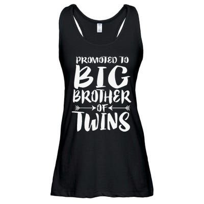 Promoted To Big Brother Of Twins Ladies Essential Flowy Tank