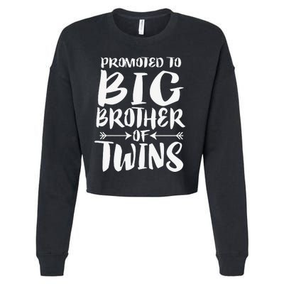 Promoted To Big Brother Of Twins Cropped Pullover Crew