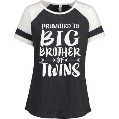 Promoted To Big Brother Of Twins Enza Ladies Jersey Colorblock Tee