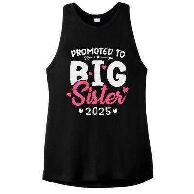 Promoted To Big Sister 2025 Im Going To Be A Big Sister 2025 Ladies PosiCharge Tri-Blend Wicking Tank