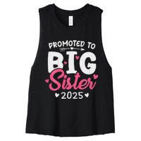 Promoted To Big Sister 2025 Im Going To Be A Big Sister 2025 Women's Racerback Cropped Tank