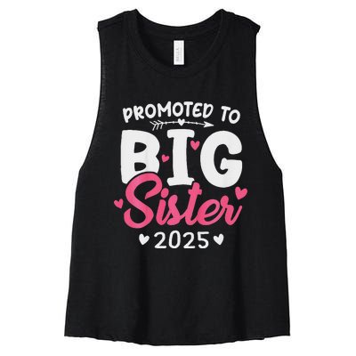 Promoted To Big Sister 2025 Im Going To Be A Big Sister 2025 Women's Racerback Cropped Tank