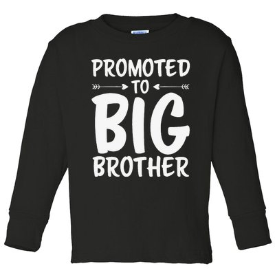 Promoted to Big Brother Toddler Long Sleeve Shirt