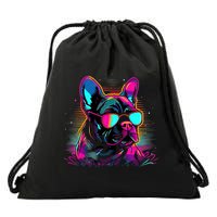 Proud To Be A Frenchie Lover Drawstring Bag