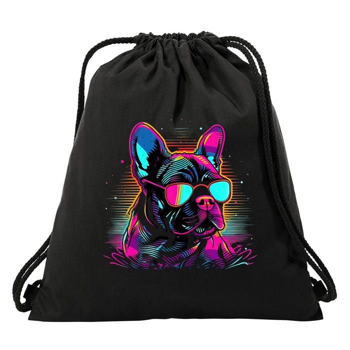 Proud To Be A Frenchie Lover Drawstring Bag