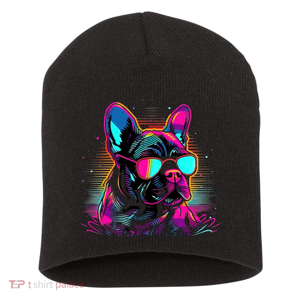 Proud To Be A Frenchie Lover Short Acrylic Beanie