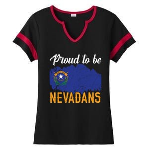 Proud To Be Nevadans Usa America Nevadians I Love Nevada Cute Gift Ladies Halftime Notch Neck Tee