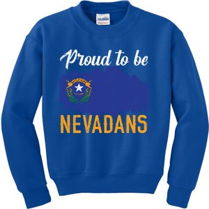 Proud To Be Nevadans Usa America Nevadians I Love Nevada Cute Gift Kids Sweatshirt