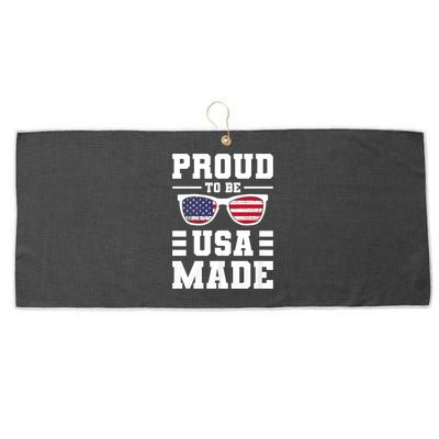 Proud To Be Usa Made Usa America Large Microfiber Waffle Golf Towel