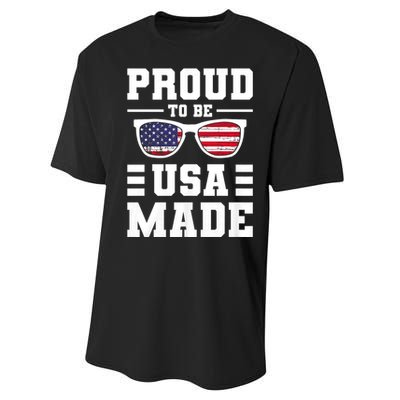 Proud To Be Usa Made Usa America Performance Sprint T-Shirt