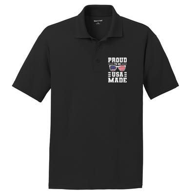 Proud To Be Usa Made Usa America PosiCharge RacerMesh Polo