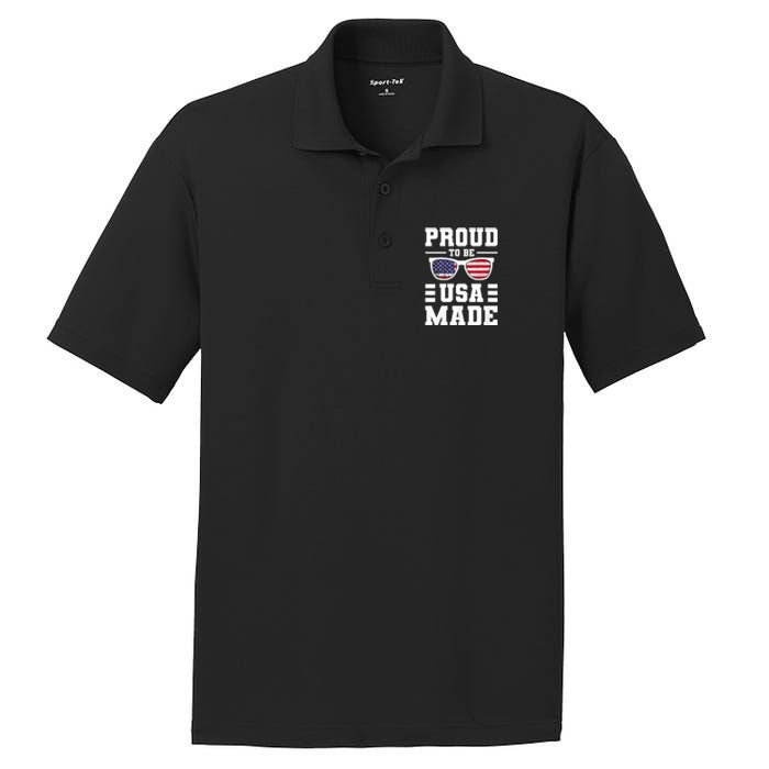 Proud To Be Usa Made Usa America PosiCharge RacerMesh Polo